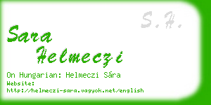 sara helmeczi business card